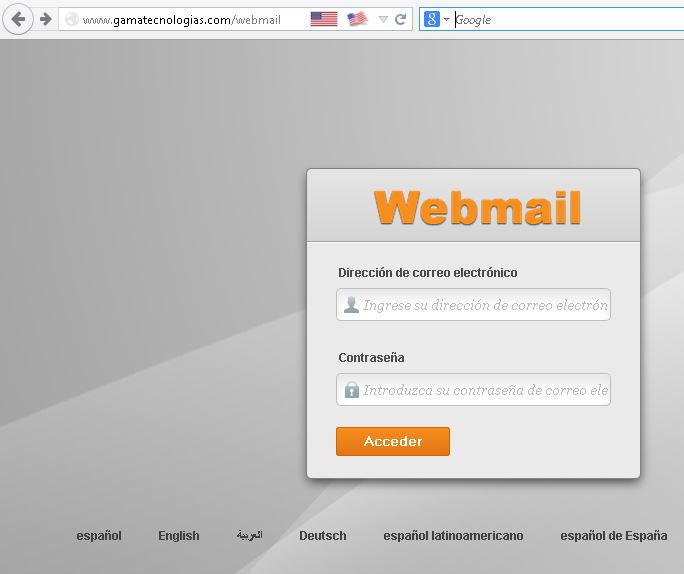 Ingreso al Webmail